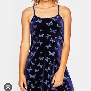 Velvet Butterfly Mini Dress